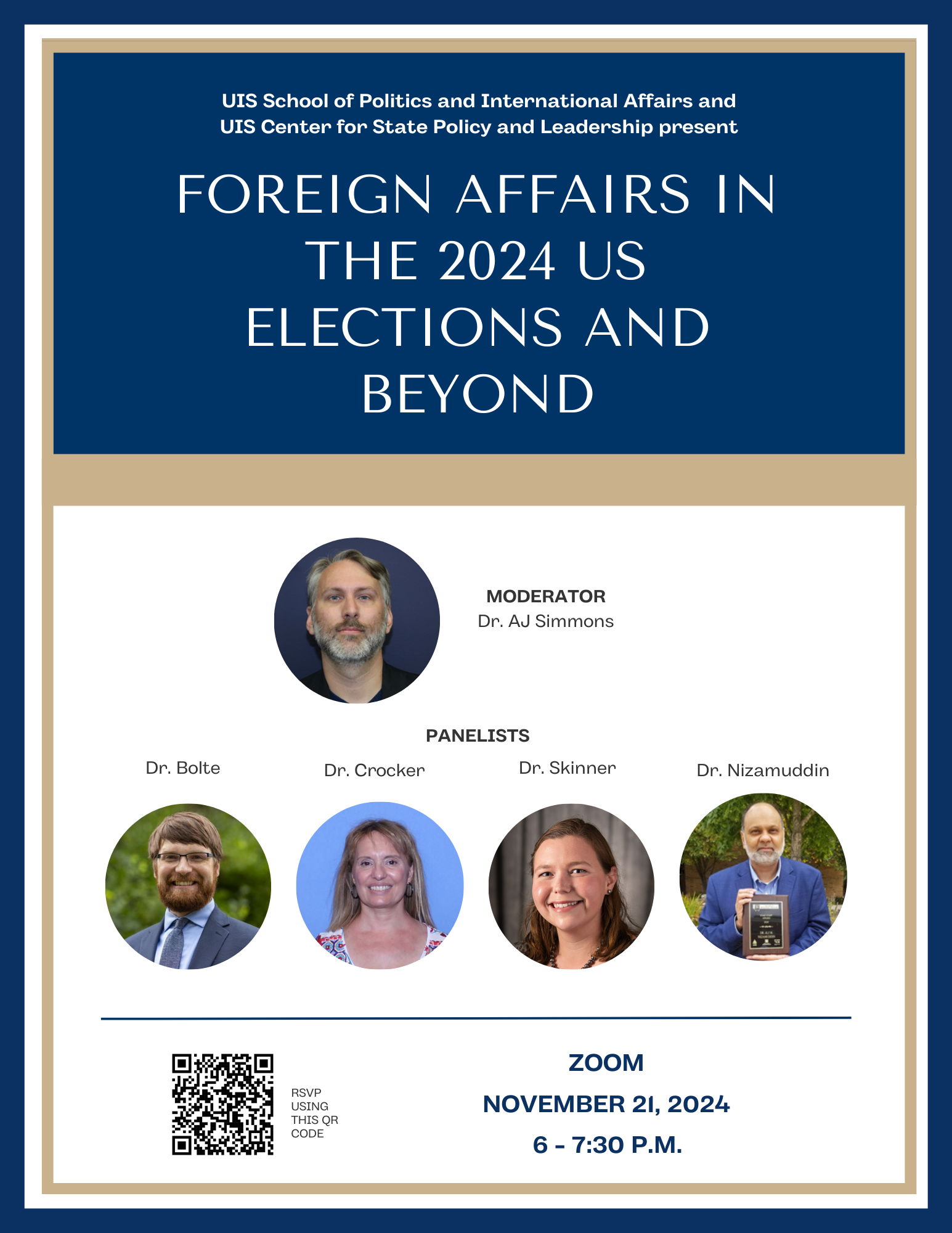 Flyer for Foreign Affairs panel discussion