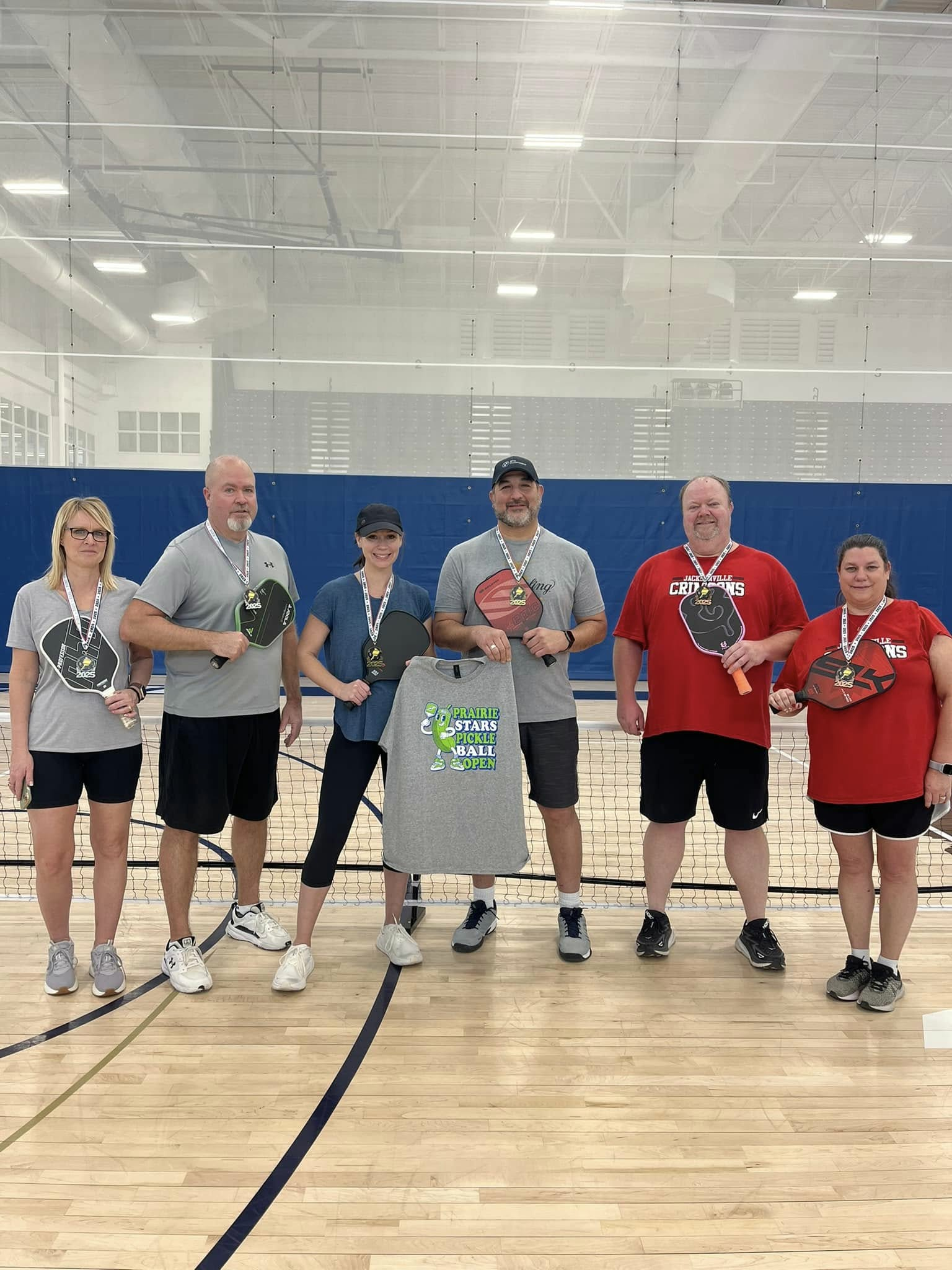Winners of a previous pickle ball tournament