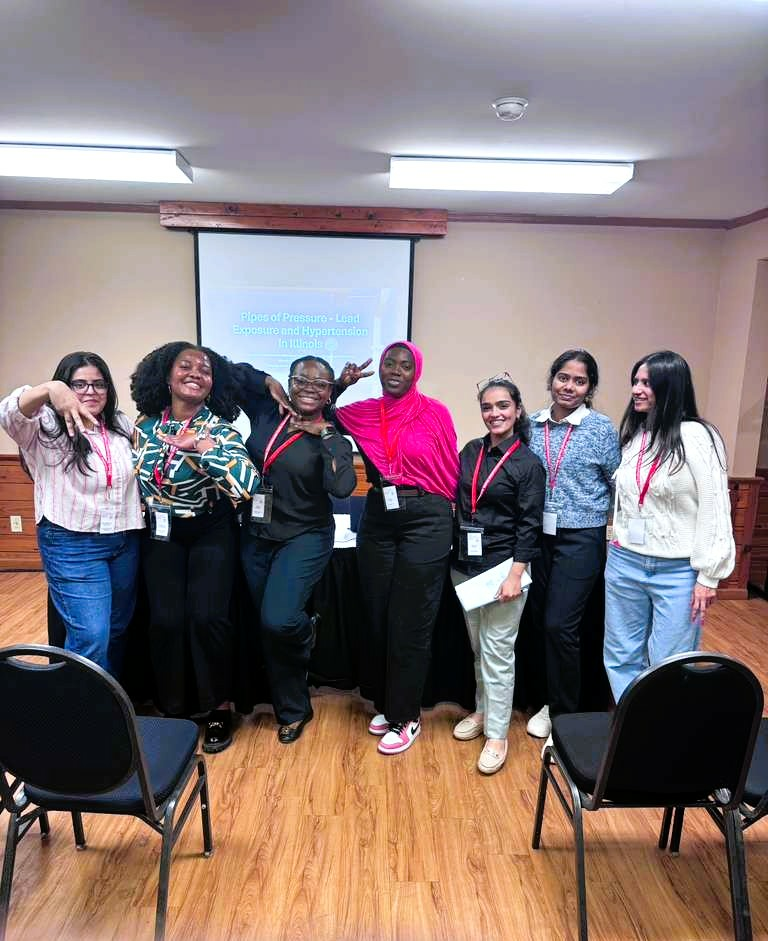 UIS Public Health Student Association members pose together at the IEHA Annual Educational Conference at Starved Rock Lodge