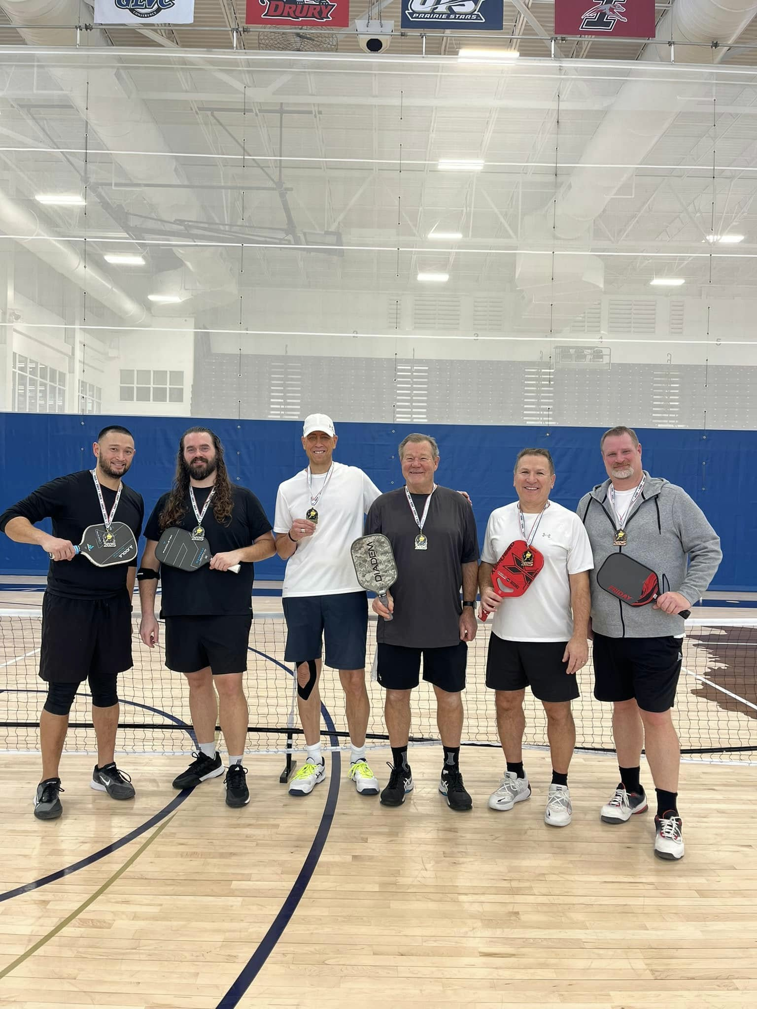 Winners of a previous pickle ball tournament