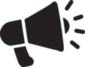 Black megaphone icon representing the Teaching Conversations announcement.