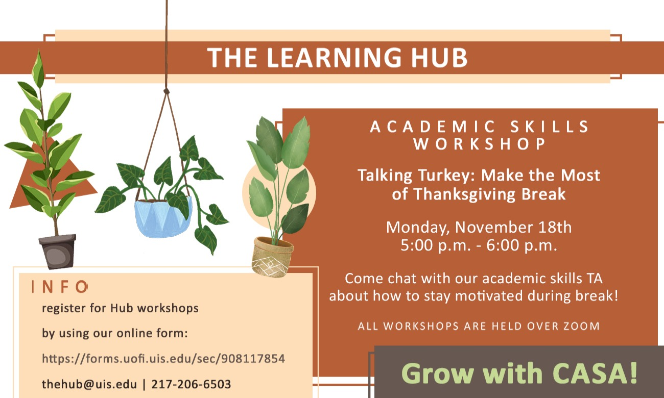 Academic Skills Workshop: Talking Turkey, Make the Most of Thanksgiving Break