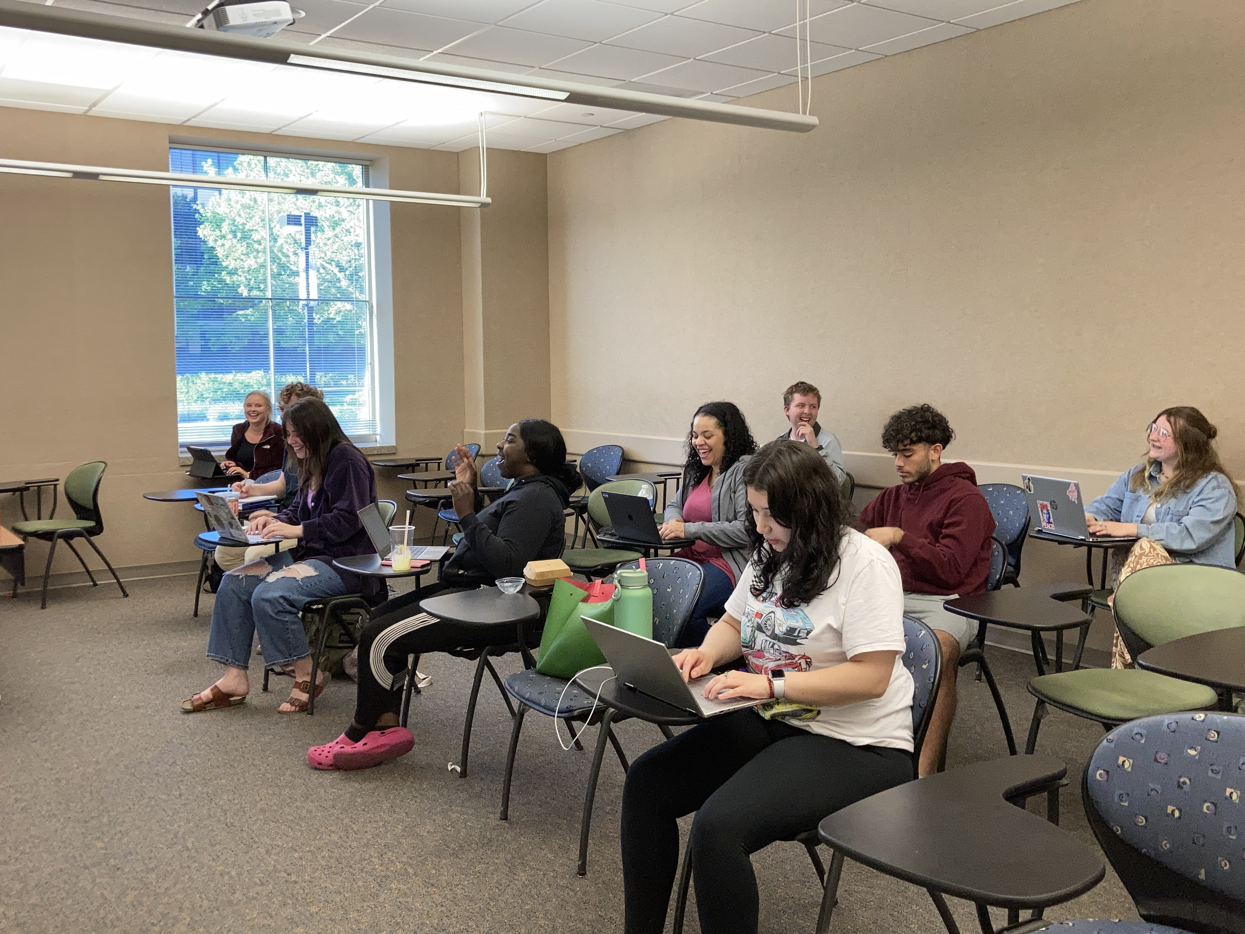 Students in a classroom setting. 