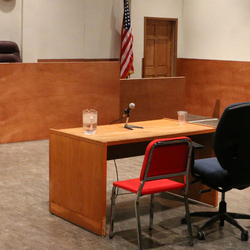 empty courtroom
