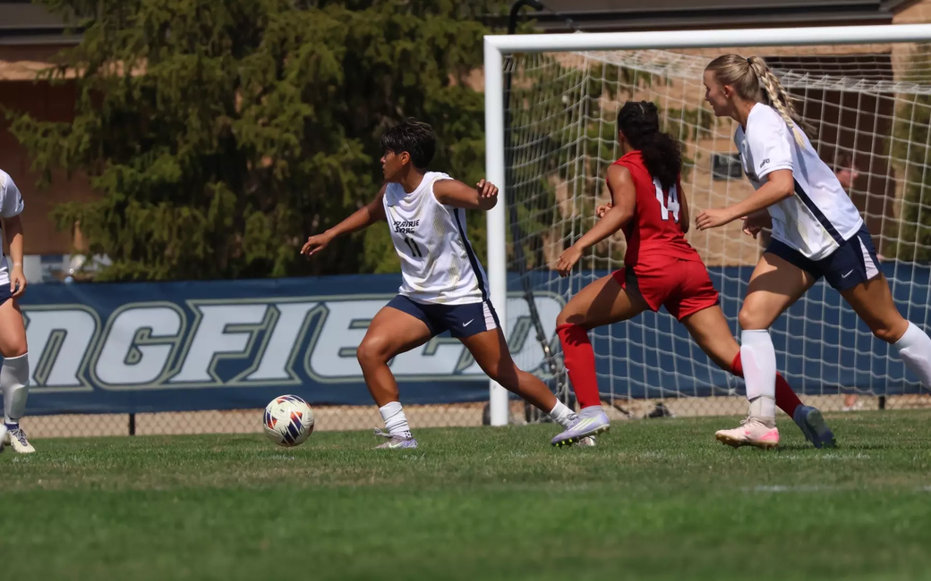 Ellie Mejia playing soccer