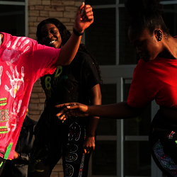 students dancing