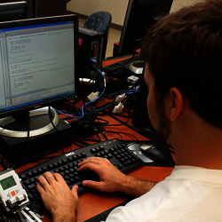 students at computer