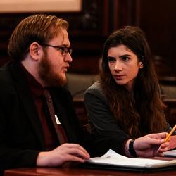 students in moot court