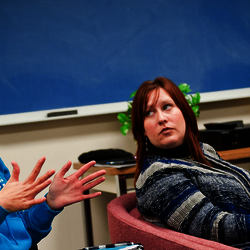 woman speaking