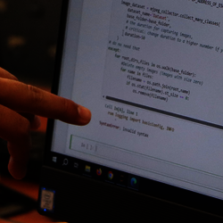 computer screen with code