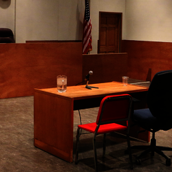 empty courtroom