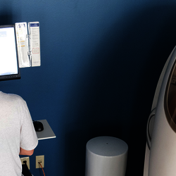 student in bod pod