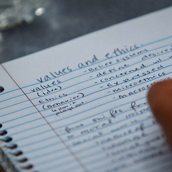 person writing