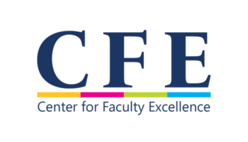 CFE logo with colorful underline.
