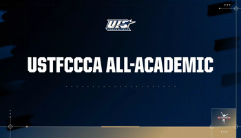 USTFCCCA All-Academic, UIS Track & Field and USTFCCCA logos