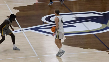 Britt Dutton playing basketball