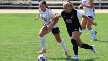 Abbie Gleason playing soccer