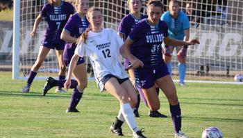 Dani Auble playing soccer