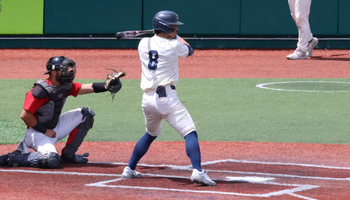 Noah Caceres at-bat