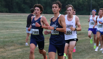 Charlie Borlin & Charlie Serrahn running cross country