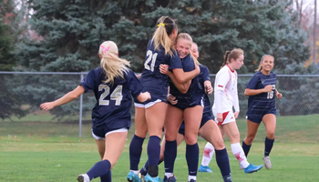 Women's Soccer celebrating a goal