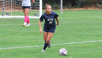 Brooke Biffar playing soccer