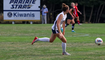 Riley Lloyd playing soccer