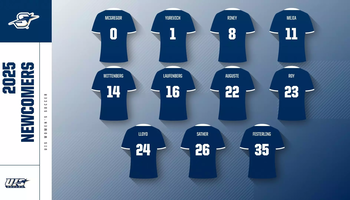 UIS Women's Soccer 2025 Newcomers. 0 McGregor. 1 Yurevich. 8 Riney. 11 Mejia. 14 Wittenberg. 16 Laufenberg. 22 Auguste. 23 Roy. 24 Lloyd. 26 Sather. 35 Festerling