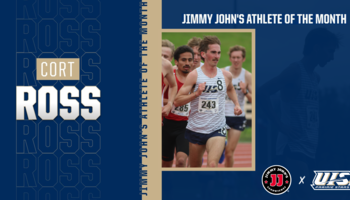Cort Ross. Jimmy John's Athlete of the month. UIS Athletics logo. Jimmy John's logo