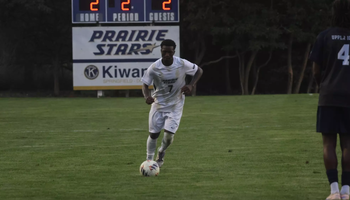 Gentil Selemani playing soccer