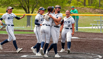 UIS Softball team celebration
