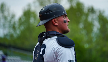 Ivan Dahlberg in catcher's gear