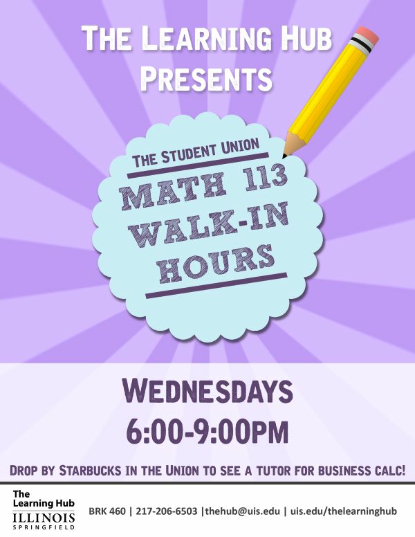 MATH 113 Walk-In Hours