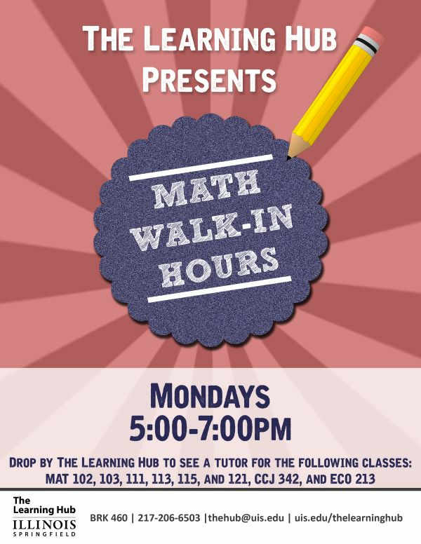 General Math Walk-in Hours