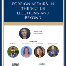 Flyer for Foreign Affairs panel discussion