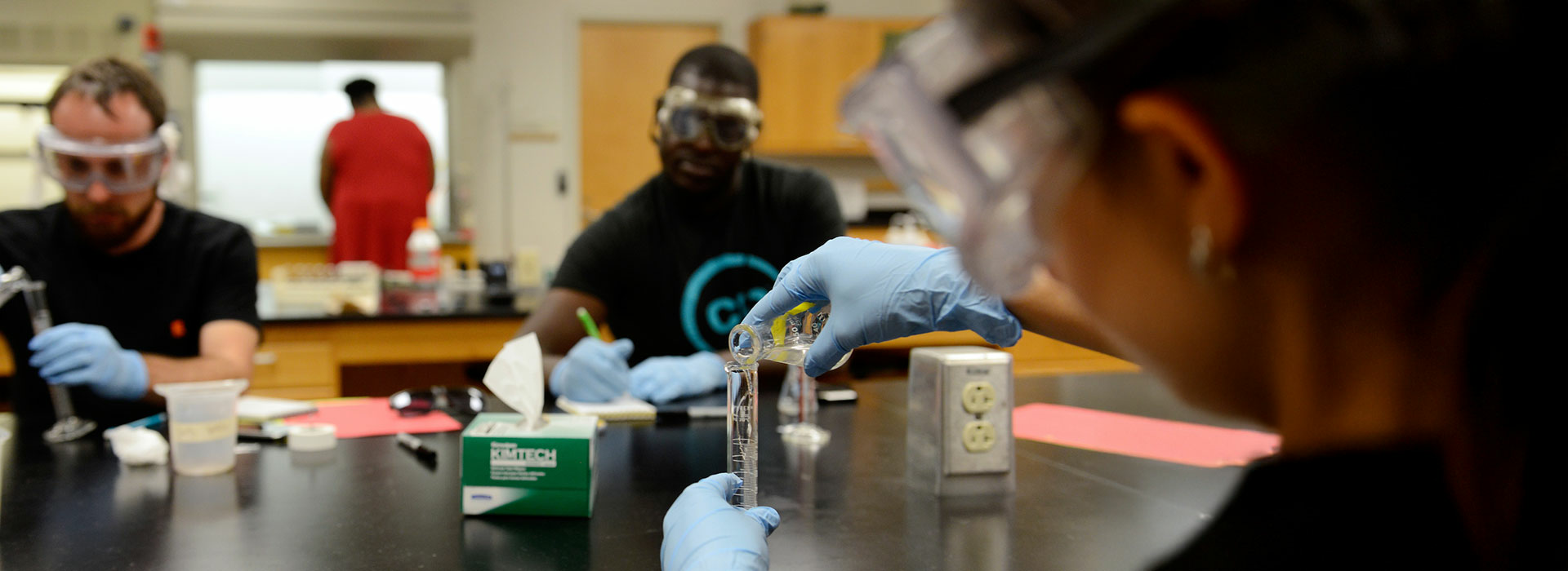 students in lab