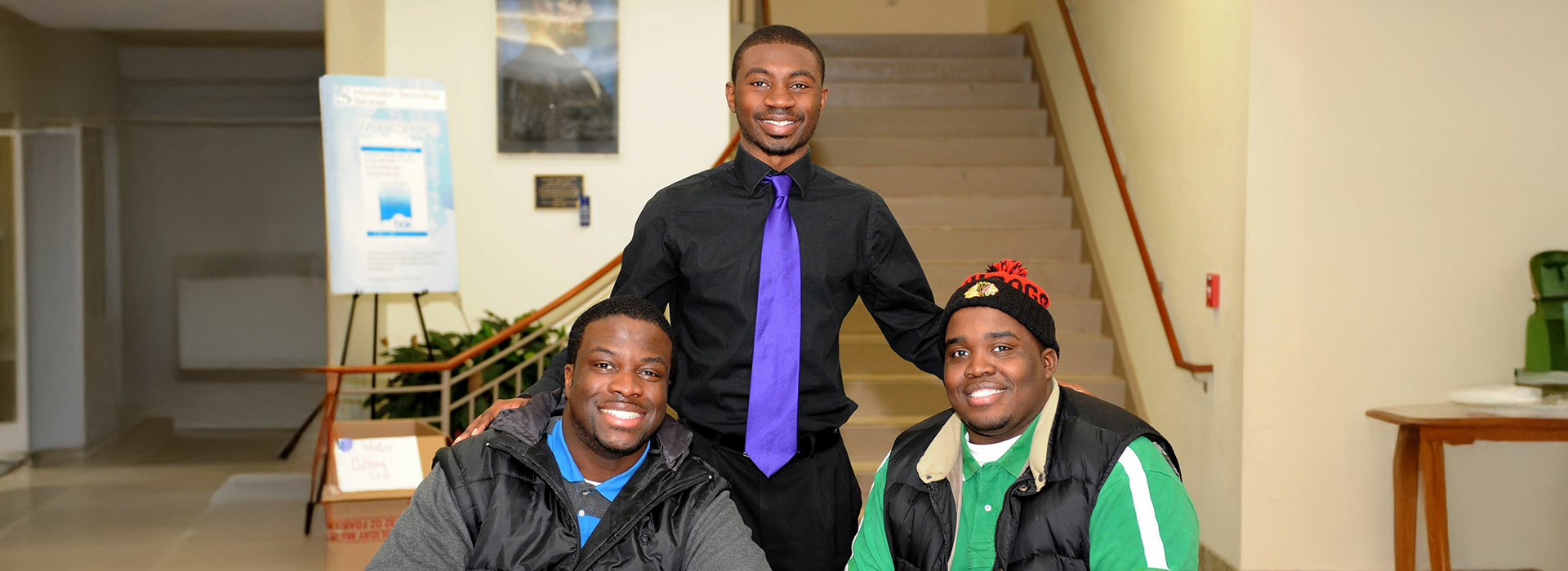 students at table