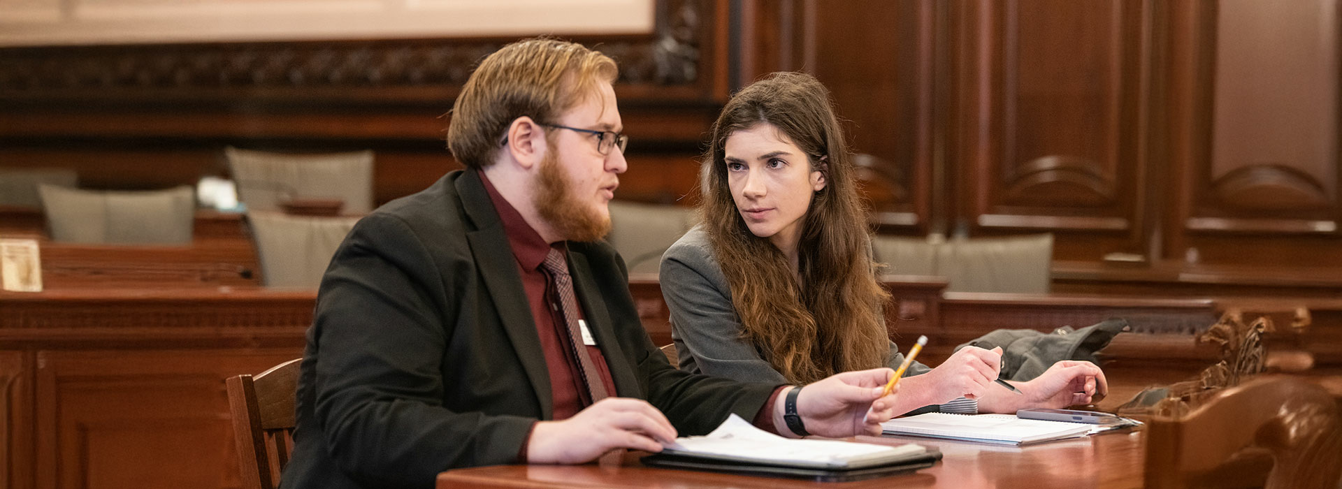 students in moot court