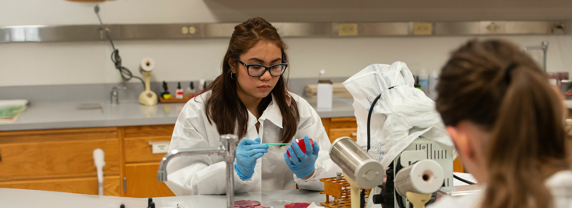 students in lab