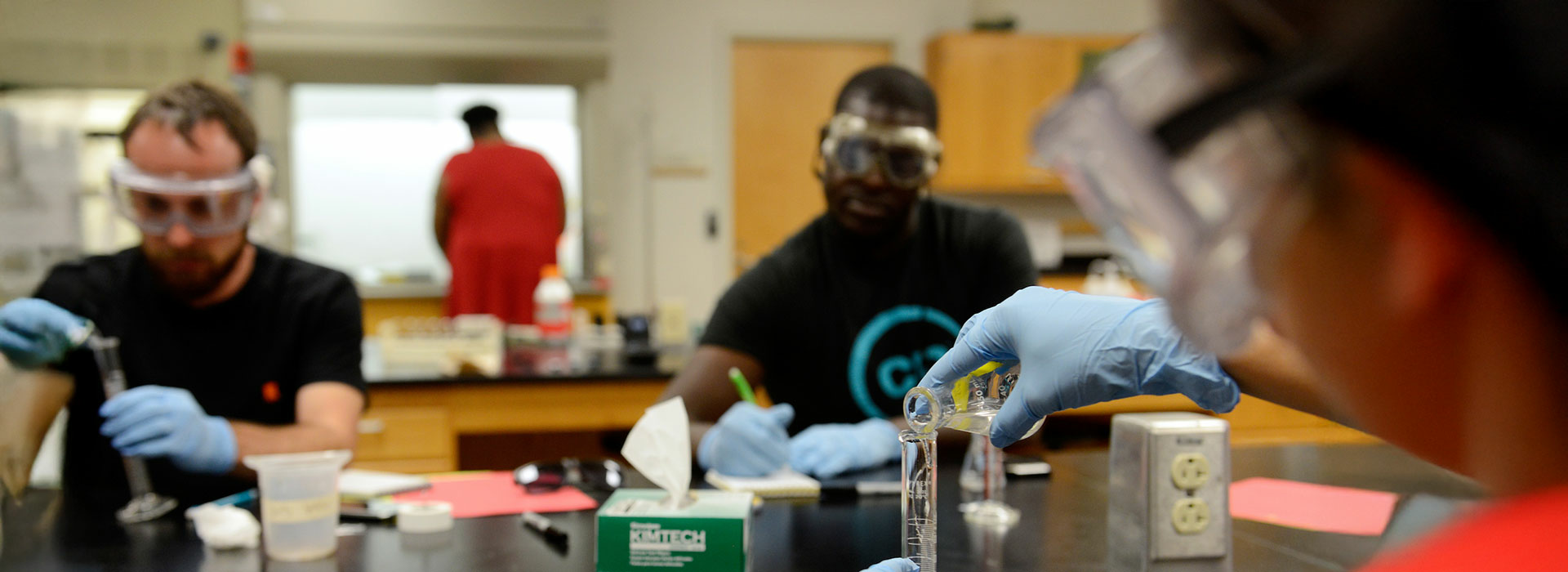 students in lab