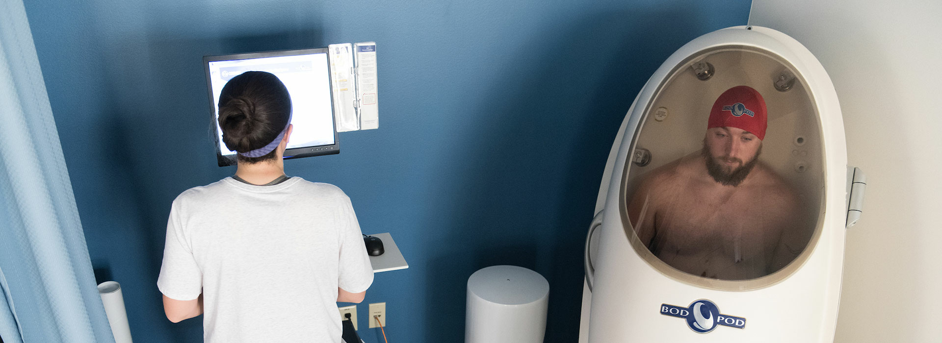 student in bod pod